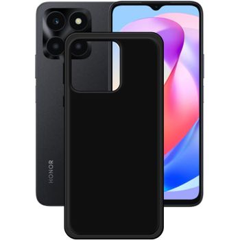 Funda Gel Tacto Silicona + Colgante Negra iPhone 15 Plus