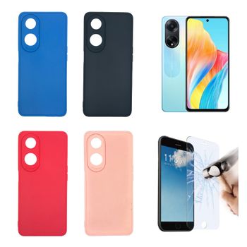 FUNDA CARCASA PARA OPPO A98 5G 6.72 TPU SILICONA ANTIGOLPES + CRISTAL