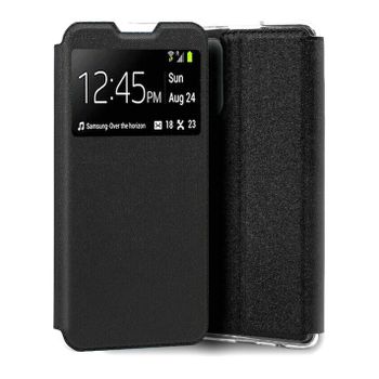 Funda Carcasa Samsung Galaxy A05s (4g) Tapa Iman Ventana Sin Solapa Soporte Negro