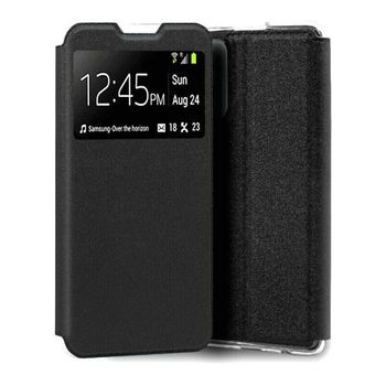Funda Carcasa Xiaomi Redmi Note 13 Pro (4g) Tapa Iman Ventana Sin Solapa Soporte Negro