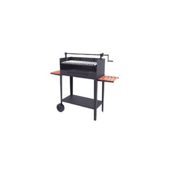 Barbacoa De Carbón Y Leña Bve-83 De 80 Cm Mueble Con Ruedas