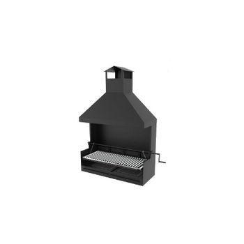 Barbacoa De Carbón Y Leña Bv-102 De 100 Cm Con Paravientos Y Campana con  Ofertas en Carrefour