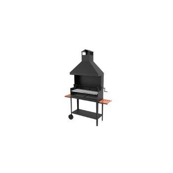 Barbacoa De Carbón Y Leña Bve-104 De 100 Cm Mueble Con Rueedas