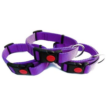 Collar Para Perros Regulable Colores Con Cierre - Color - Rojo, Longitud - 40-55cm