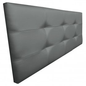 Cabecero De Cama 110, Tapizado En Polipiel Tennessee Gris Para Cama Juvenil/matrimonio, 110x70 Cm De Alto