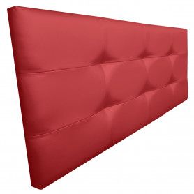 Cabecero De Cama 90, Tapizado En Polipiel Tennessee Rojo Para Cama Juvenil/matrimonio, 90x70 Cm De Alto