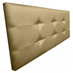 Cabecero De Cama 90, Tapizado En Polipiel Tennessee Dorado Para Cama Juvenil/matrimonio, 90x70 Cm De Alto