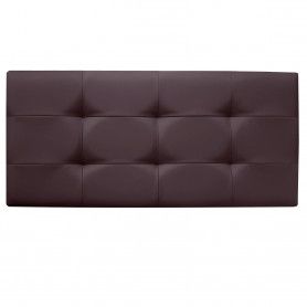 Cabecero De Cama 130, Tapizado En Polipiel Tennessee Marrón Para Cama Juvenil/matrimonio, 130x70 Cm De Alto