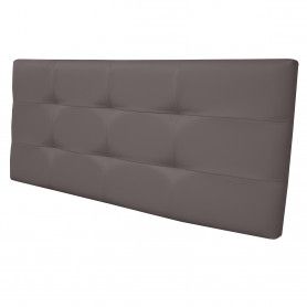 Cabecero De Cama 130, Tapizado En Polipiel Tennessee Visón Para Cama Juvenil/matrimonio, 130x70 Cm De Alto