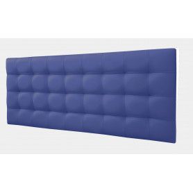 Cabecero De Cama 90, Tapizado En Polipiel Kansas Azul Para Cama Niño/juvenil/matrimonio, 90x70 Cm De Alto 