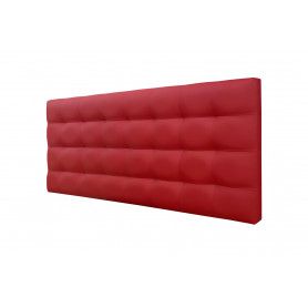 Cabecero De Cama 90, Tapizado En Polipiel Kansas Rojo Para Cama Niño/juvenil/matrimonio, 90x70 Cm De Alto 