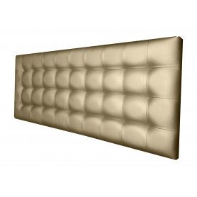 Cabecero De Cama 105, Tapizado En Polipiel Kansas Dorado Para Cama Niño/juvenil/matrimonio, 105x70 Cm De Alto 