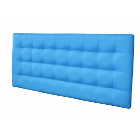 Cabecero De Cama 95, Tapizado En Polipiel Kansas Turquesa Para Cama Juvenil/matrimonio, 95x70 Cm De Alto 