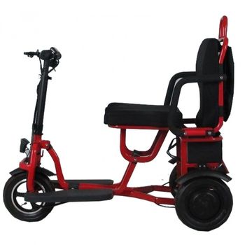 Scooter Minusválidos Eléctrico Ligero Y Plegable| Lightest 350w | Litio 48v 12,8ah | Rojo