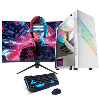 Pack Gaming Completo By Neo-pc - Amd Ryzen 5 4600g 3.7 Ghz -16gb Ram Ddr4- 480 Gb Ssd - Monitor 27" Fullhd + Teclado Y Ratón - Windows 11