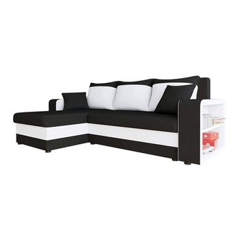 Sofá Rinconero Comfivo 154, Negro, Función De Descanso, Caja De Ropa De Cama, 244x146x84cm