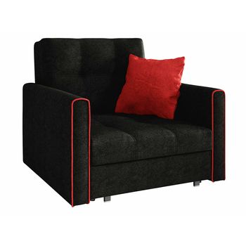 Sillón Columbus 104, Negro, Tapiz, Muebles Ya Montados, 85x103x98cm