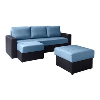 Conjunto De Muebles Tapizado Providence B119, Función De Descanso, Azul, Tapiz