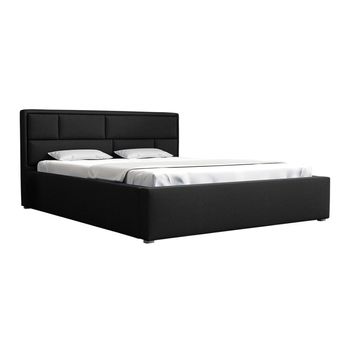 Cama Pomona 104, Doble, Negro, Tapiz, Somieres, 180x223x93cm