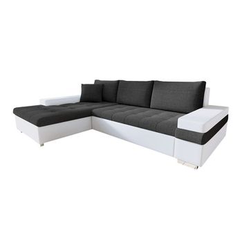 Sofá Rinconero Comfivo 121, Gris, Función De Descanso, Caja De Ropa De Cama, 274x182x83cm