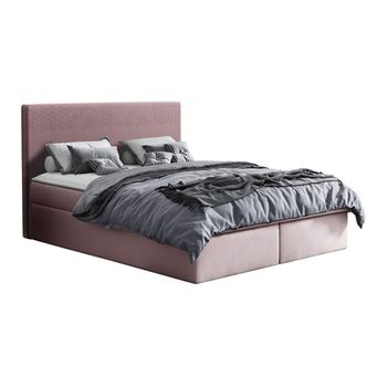 Cama Continental Baltimore 126, Individuales, Rosa, Tapiz, Somieres, 126x208x103cm