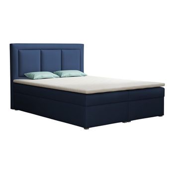 Cama Continental Pomona 112, Doble, Azul, Tapiz, Somieres, 140x215x115cm