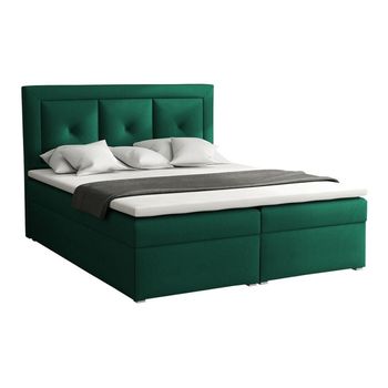 Cama Continental Pomona 113, Doble, Verde, Tapiz, Somieres, 160x215x115cm