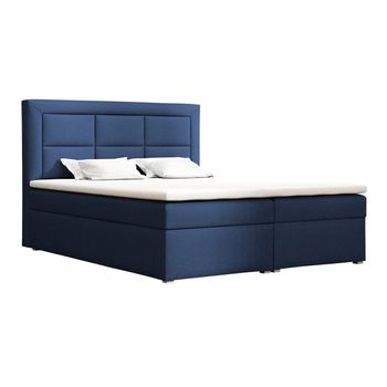 Cama Continental Pomona 114, Doble, Azul, Tapiz, Somieres, 140x215x115cm