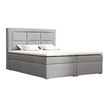 Cama Continental Pomona 114, Doble, Gris, Tapiz, Somieres, 140x215x115cm