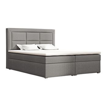 Cama Continental Pomona 114, Doble, Gris, Tapiz, Somieres, 140x215x115cm