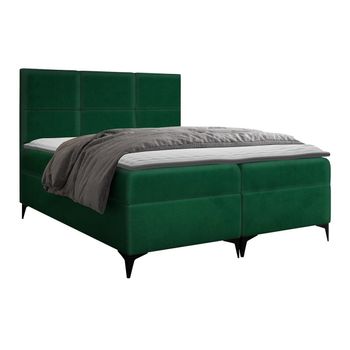 Cama Continental Baltimore 133, Individuales, Verde, Tapiz, Somieres, 124x208x115cm