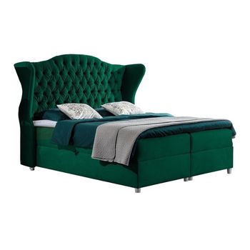 Cama Continental Baltimore 145, Continental, Verde, Tapiz, Somieres, 158x210x149cm