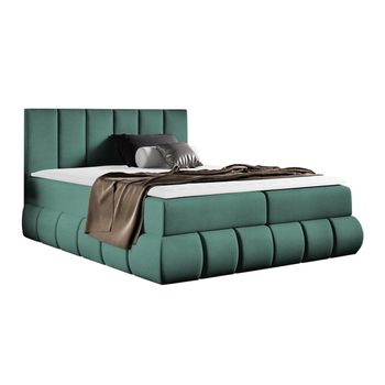 Cama Continental Baltimore 152, Doble, Verde, Tapiz, Somieres, 160x218x103cm