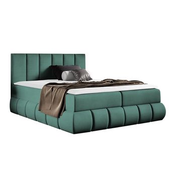 Cama Continental Baltimore 152, Doble, Verde, Tapiz, Somieres, 180x218x103cm