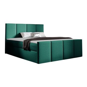 Cama Continental Baltimore 154, Doble, Verde, Tapiz, Somieres, 144x213x103cm