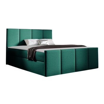 Cama Continental Baltimore 154, Doble, Verde, Tapiz, Somieres, 184x213x103cm