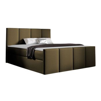 Cama Continental Baltimore 154, Individuales, Verde, Tapiz, Somieres, 124x213x103cm