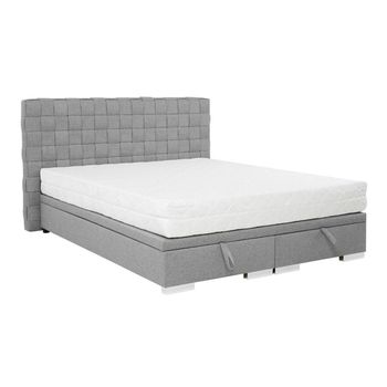 Cama Florence 110, Doble, Gris, Tapiz, Somieres, 160x214x109cm