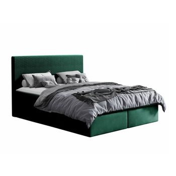 Cama Continental Baltimore 126, Doble, Verde, Tapiz, Somieres, 160x208x103cm