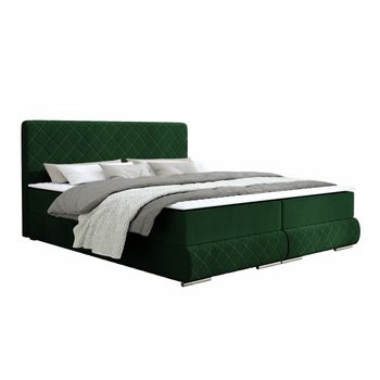 Cama Continental Carlsbad 116, Doble, Verde, Tapiz, Somieres, 183x218x105cm