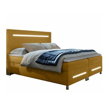 Cama Continental Baltimore 174, Doble, Amarillo, Tapiz, Somieres, 160x212x120cm