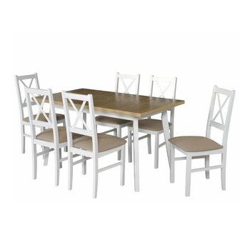 Conjunto De Comedor Victorville 223, Número De Asientos: 6, 75x80x140cm