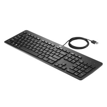 Teclado Business Hp Usb Srat Slim Kb Pcr Español Con Cable, Usb, Negro, Km0 Caja Original/ Producto Reacondicionado