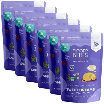 Snack Perro 100% Natural Flooppbites - Textura Masticable - Chuches, Premios Perro - Yogurt, Miel, Manzanilla Y Lino