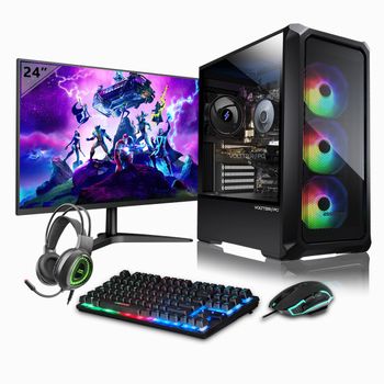 Pc Gaming Completo Volttierpc – Intel Core I5 12400f, 32gb Ram, 1tb M.2 Ssd, Rtx 3060, Wifi 6, Bluetooth 5.2, Windows 11 Pro, Monitor 24"+pack Teclado, Ratón, Auriculares