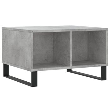 Mesa De Centro Madera Contrachapada Gris Hormigón 60x50x36,5 Cm