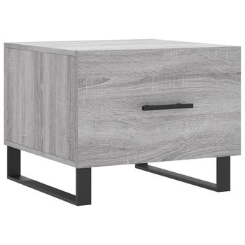 Mesa De Centro Madera Contrachapada Gris Sonoma 50x50x40 Cm