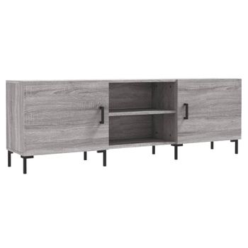 Mueble Para Tv Madera De Ingeniería Gris Sonoma 150x30x50 Cm