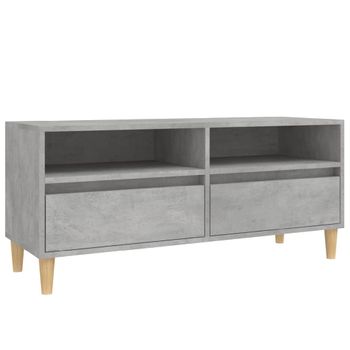 Mueble De Tv Madera Contrachapada Gris Hormigón 100x34,5x44,5cm