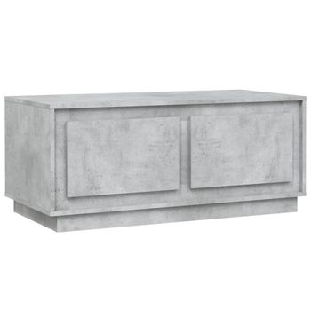 Mesa De Centro Madera Contrachapada Gris Hormigón 102x50x44 Cm